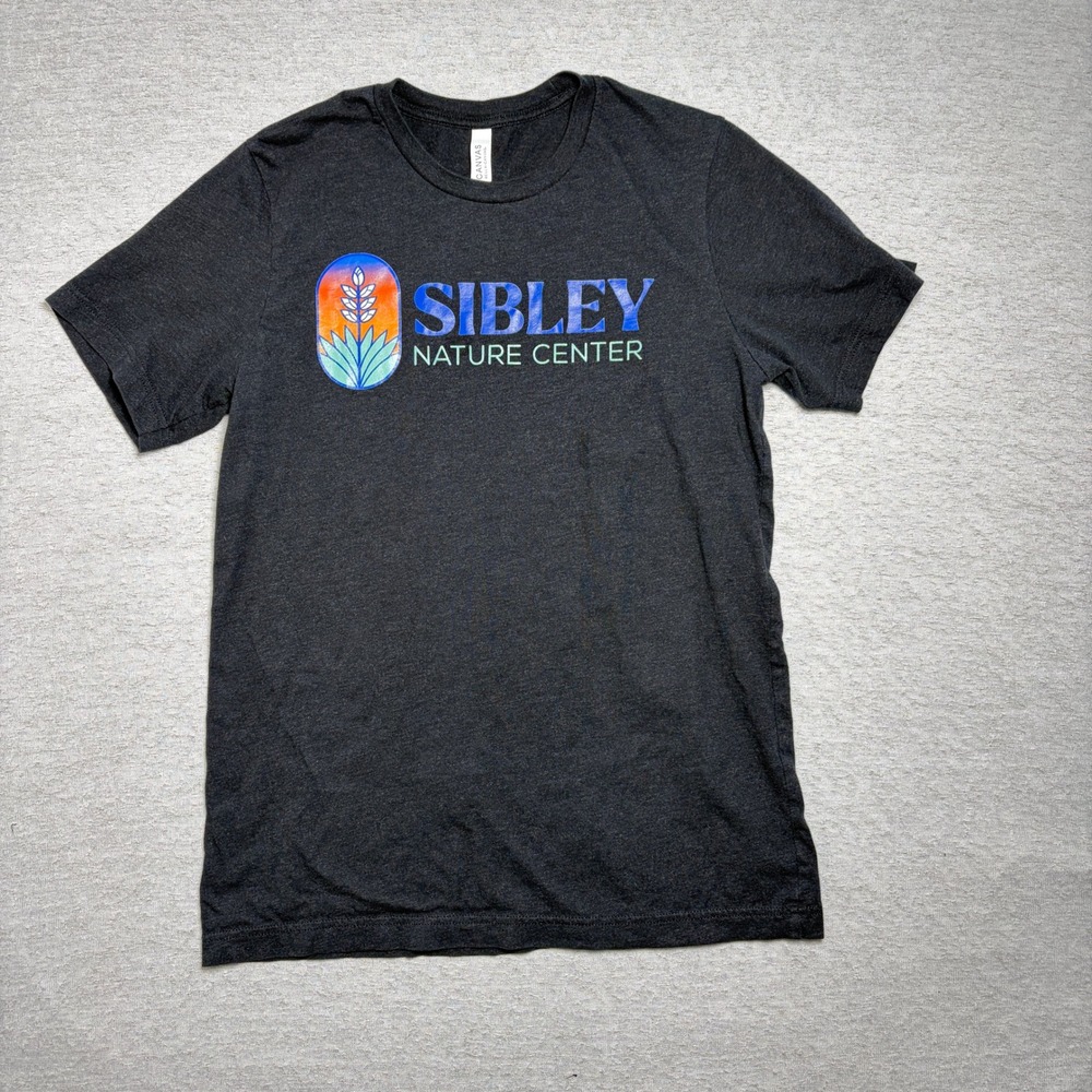 Bella Canvas Mens T-Shirt M Gray Sibley Nature Center Graphic‎ Outdoor Tee
